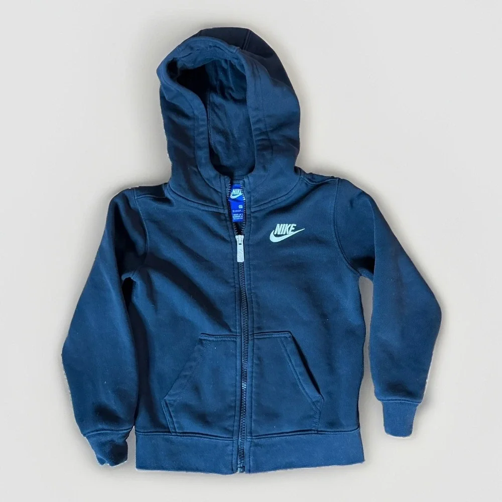 Nike Sportswear Club Fleece Kids' Full-Zip Hoodie in black Size 4T